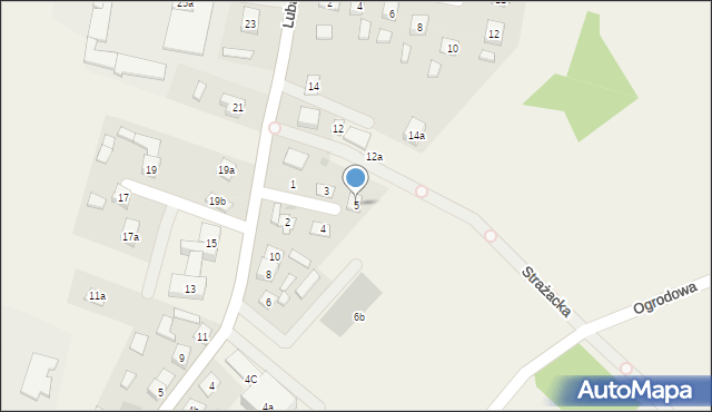 Rybno, Krótka, 5, mapa Rybno