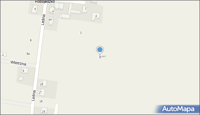 Rybojedzko, Krótka, 6, mapa Rybojedzko