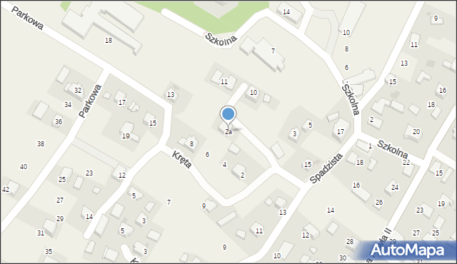 Ryczów, Kręta, 2a, mapa Ryczów