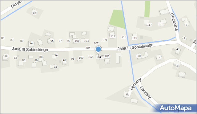 Ryczów, Króla Jana III Sobieskiego, 104, mapa Ryczów
