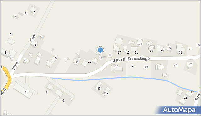 Ryczów, Króla Jana III Sobieskiego, 13, mapa Ryczów