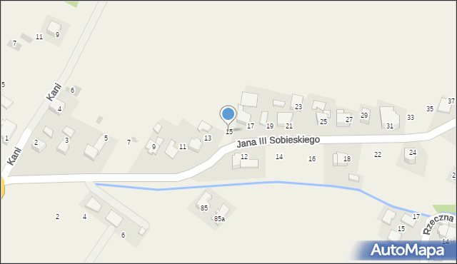 Ryczów, Króla Jana III Sobieskiego, 15, mapa Ryczów