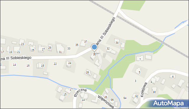 Ryczów, Króla Jana III Sobieskiego, 30, mapa Ryczów