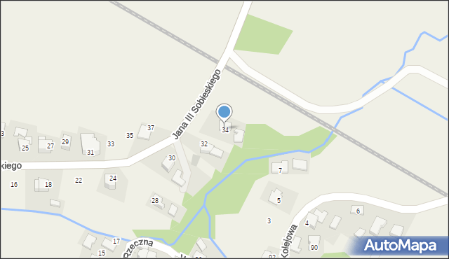 Ryczów, Króla Jana III Sobieskiego, 36, mapa Ryczów