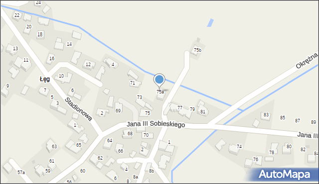 Ryczów, Króla Jana III Sobieskiego, 75a, mapa Ryczów