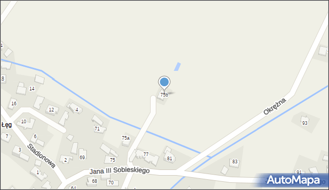 Ryczów, Króla Jana III Sobieskiego, 75b, mapa Ryczów