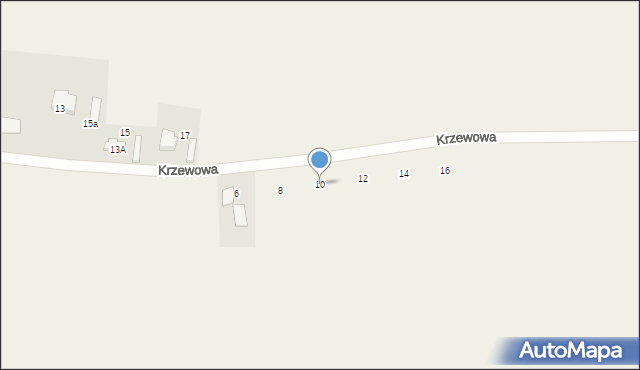 Ryczówek, Krzewowa, 10, mapa Ryczówek