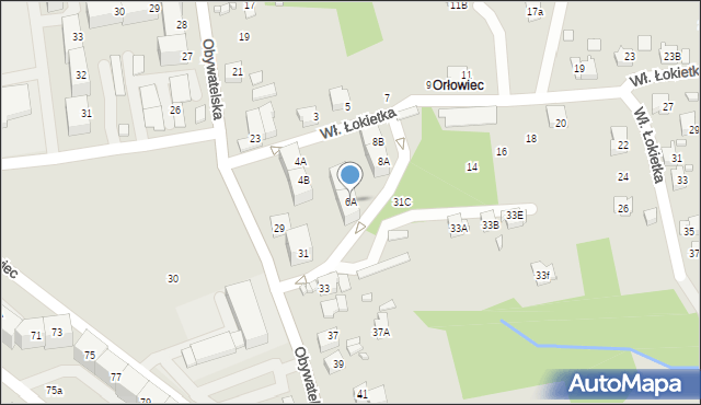 Rydułtowy, Króla Władysława Łokietka, 6A, mapa Rydułtowy