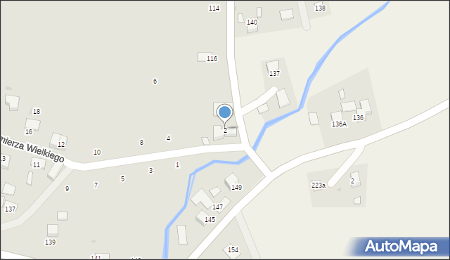 Ryglice, Króla Kazimierza Wielkiego, 2, mapa Ryglice