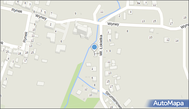 Ryglice, Króla Władysława Łokietka, 2, mapa Ryglice