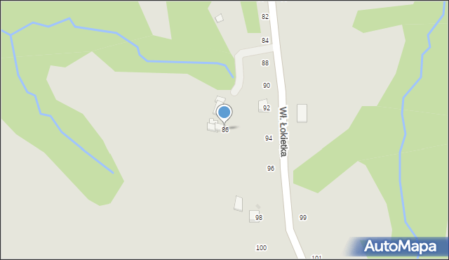 Ryglice, Króla Władysława Łokietka, 86, mapa Ryglice