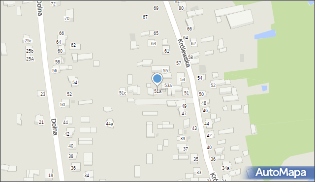 Ryki, Królewska, 51a, mapa Ryki