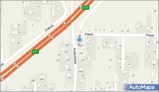 Rząska, Krakowska, 144, mapa Rząska