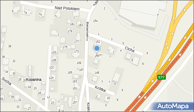 Rząska, Krakowska, 150, mapa Rząska