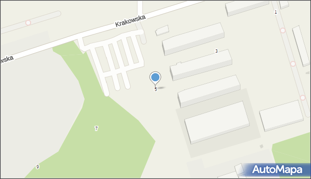 Rząska, Krakowska, 5, mapa Rząska