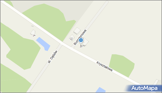 Rzekuń, Kryształowa, 20, mapa Rzekuń