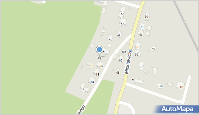 Rzepin, Kraszewskiego Józefa Ignacego, 6b, mapa Rzepin