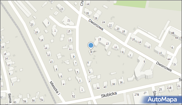 Rzepin, Króla Bolesława Chrobrego, 8, mapa Rzepin
