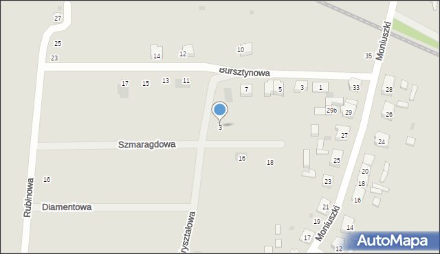 Rzepin, Kryształowa, 3, mapa Rzepin