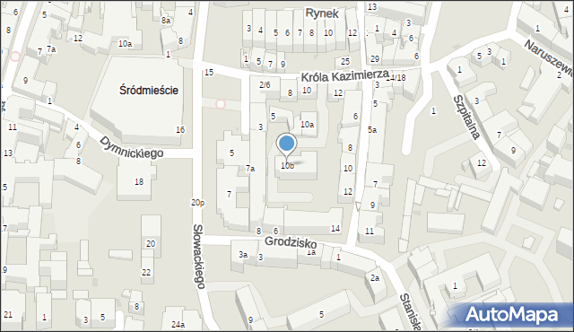 Rzeszów, Króla Kazimierza, 10b, mapa Rzeszów