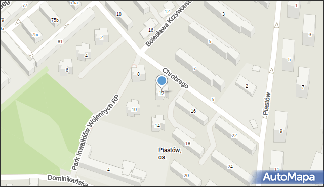 Rzeszów, Króla Bolesława Chrobrego, 12, mapa Rzeszów
