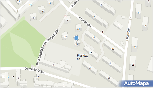 Rzeszów, Króla Bolesława Chrobrego, 14, mapa Rzeszów