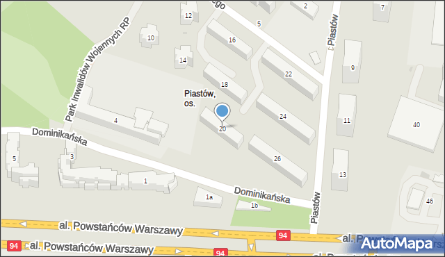 Rzeszów, Króla Bolesława Chrobrego, 20, mapa Rzeszów