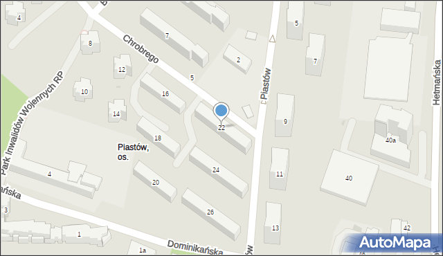 Rzeszów, Króla Bolesława Chrobrego, 22, mapa Rzeszów