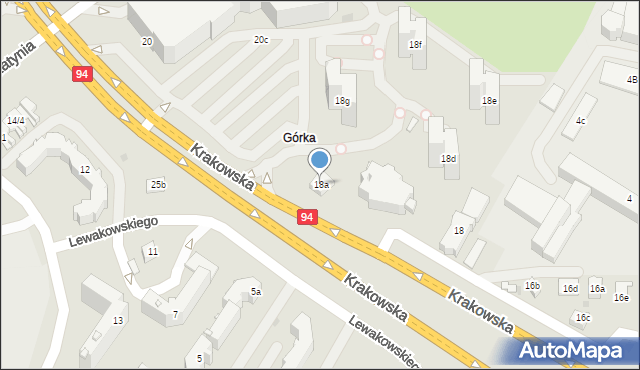 Rzeszów, Krakowska, 18a, mapa Rzeszów