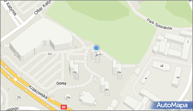 Rzeszów, Krakowska, 18f, mapa Rzeszów