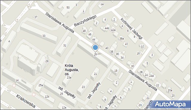 Rzeszów, Króla Stanisława Augusta, 27, mapa Rzeszów