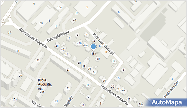 Rzeszów, Króla Stanisława Augusta, 38a, mapa Rzeszów