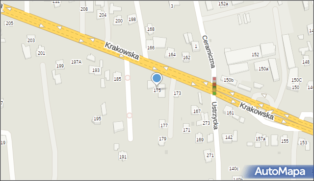 Rzeszów, Krakowska, 175, mapa Rzeszów