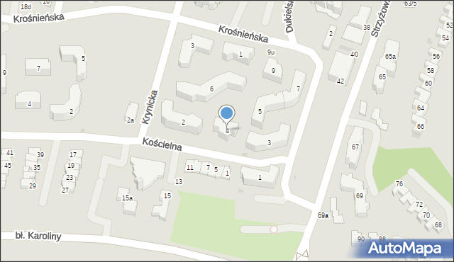 Rzeszów, Krynicka, 4, mapa Rzeszów