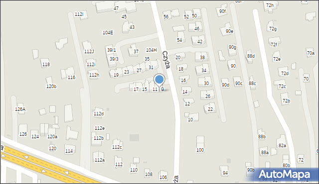 Rzeszów, Krakowska, 106d, mapa Rzeszów