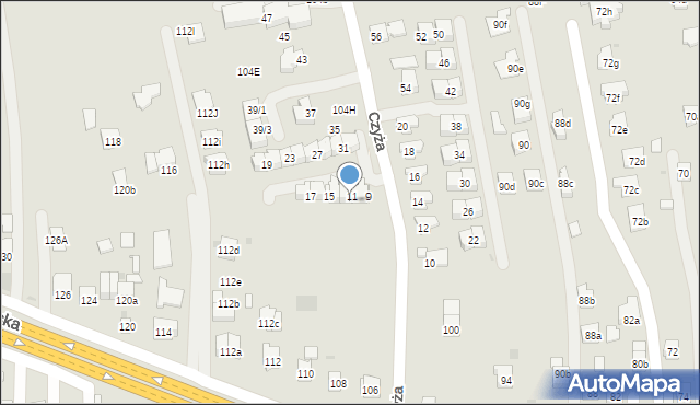 Rzeszów, Krakowska, 106e, mapa Rzeszów