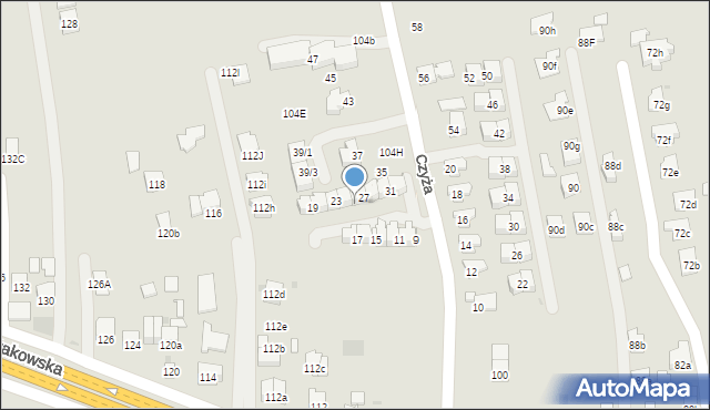 Rzeszów, Krakowska, 106m, mapa Rzeszów