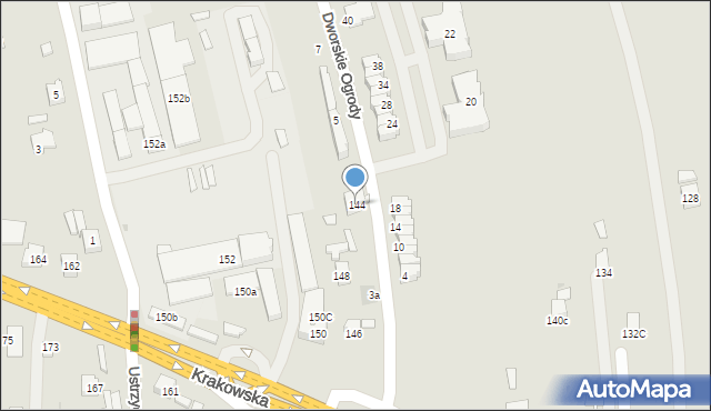 Rzeszów, Krakowska, 144, mapa Rzeszów