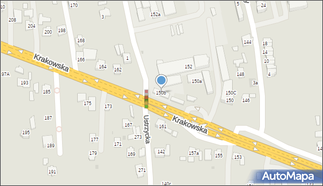 Rzeszów, Krakowska, 150b, mapa Rzeszów