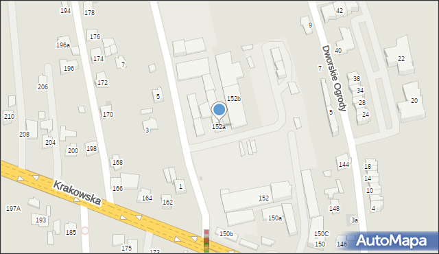 Rzeszów, Krakowska, 152a, mapa Rzeszów