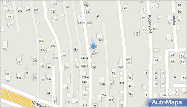 Rzeszów, Krakowska, 62e, mapa Rzeszów