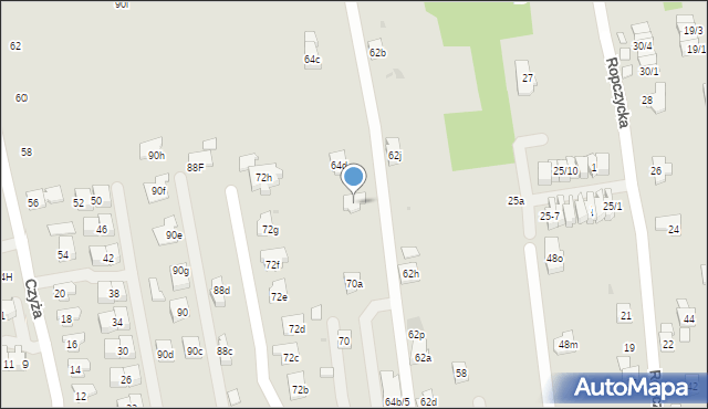 Rzeszów, Krakowska, 64e, mapa Rzeszów