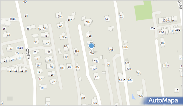 Rzeszów, Krakowska, 72e, mapa Rzeszów