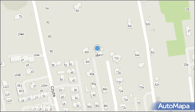 Rzeszów, Krakowska, 88F, mapa Rzeszów