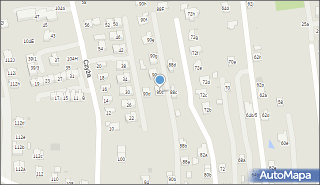 Rzeszów, Krakowska, 90c, mapa Rzeszów