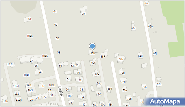 Rzeszów, Krakowska, 90h, mapa Rzeszów