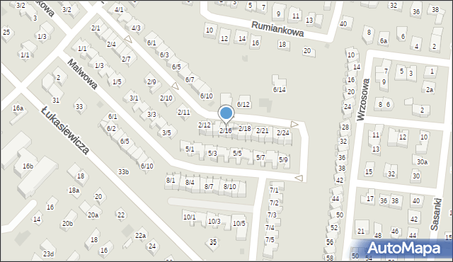 Rzeszów, Krokusowa, 2/16, mapa Rzeszów