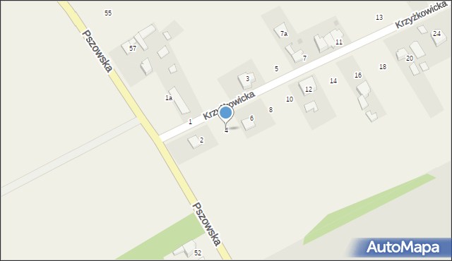 Rzuchów, Krzyżkowicka, 4, mapa Rzuchów