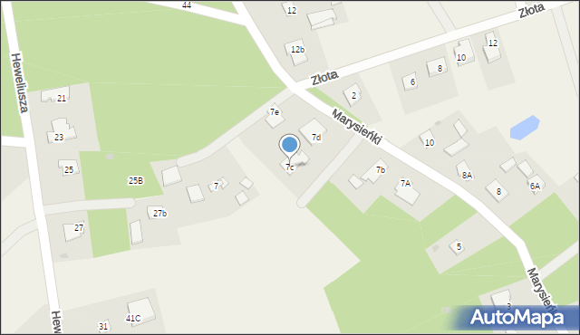 Sade Budy, Królowej Marysieńki, 7c, mapa Sade Budy