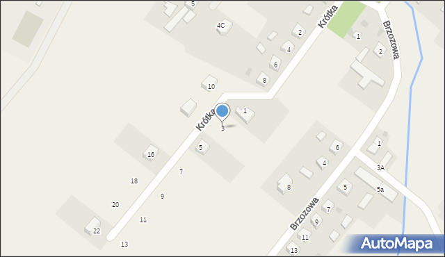 Samborowo, Krótka, 3, mapa Samborowo